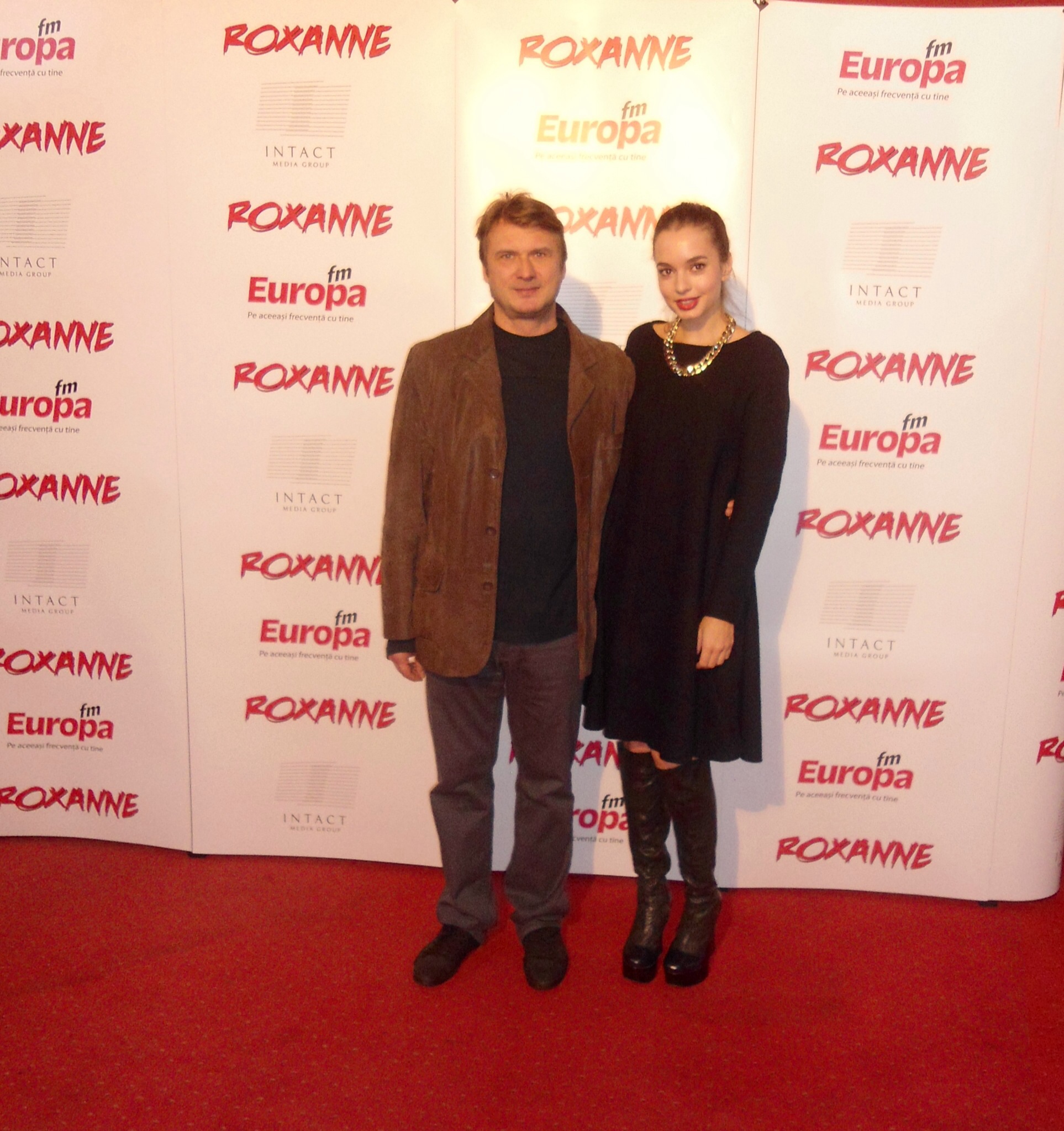 Ingrid Bisu with director Vali Hotea at the premiere of 