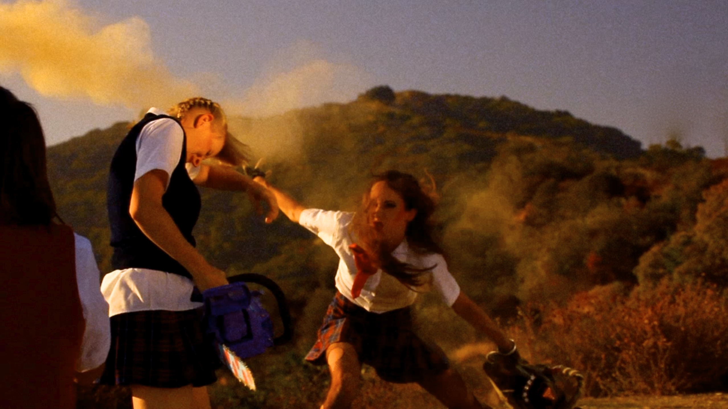 Miluette Nalin, Katherine Canipe, and Stephanie Edmonds in Catholic Schoolgirl Chainsaw Showdown (2012)