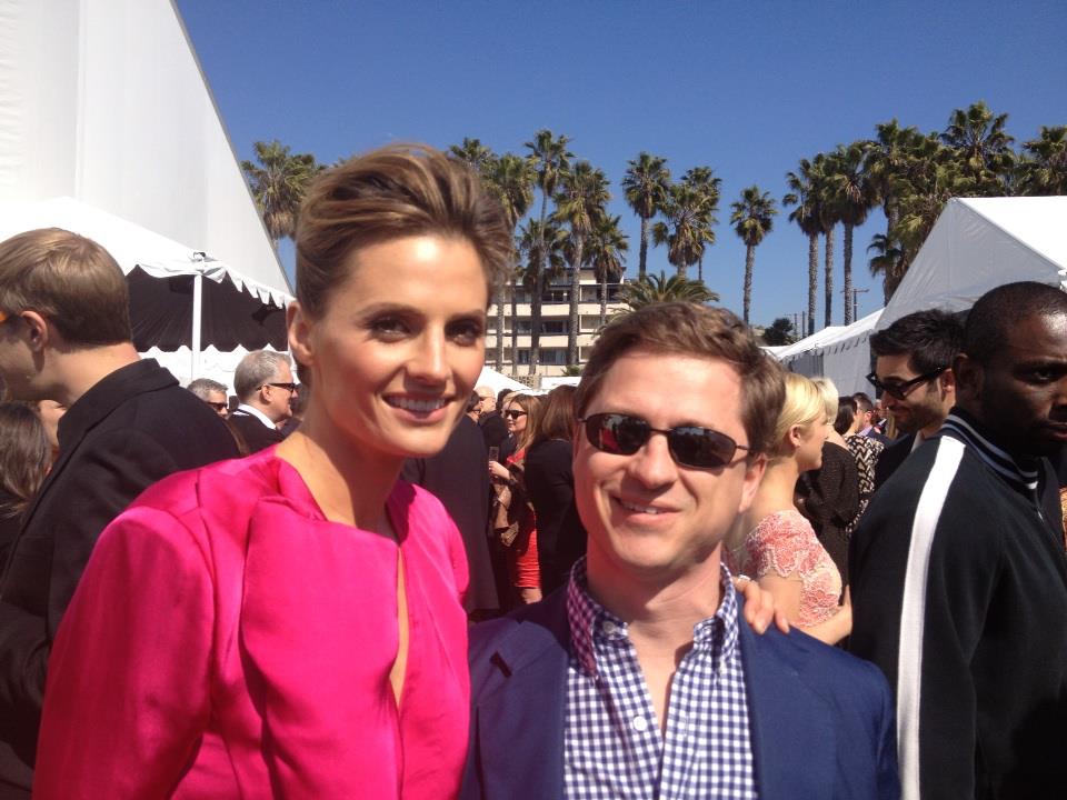 Max with Stana Katic at the 2013 Independent Spirit Awards