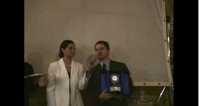 Receiving the Silver Pellicano Award in Taormina (Italy)