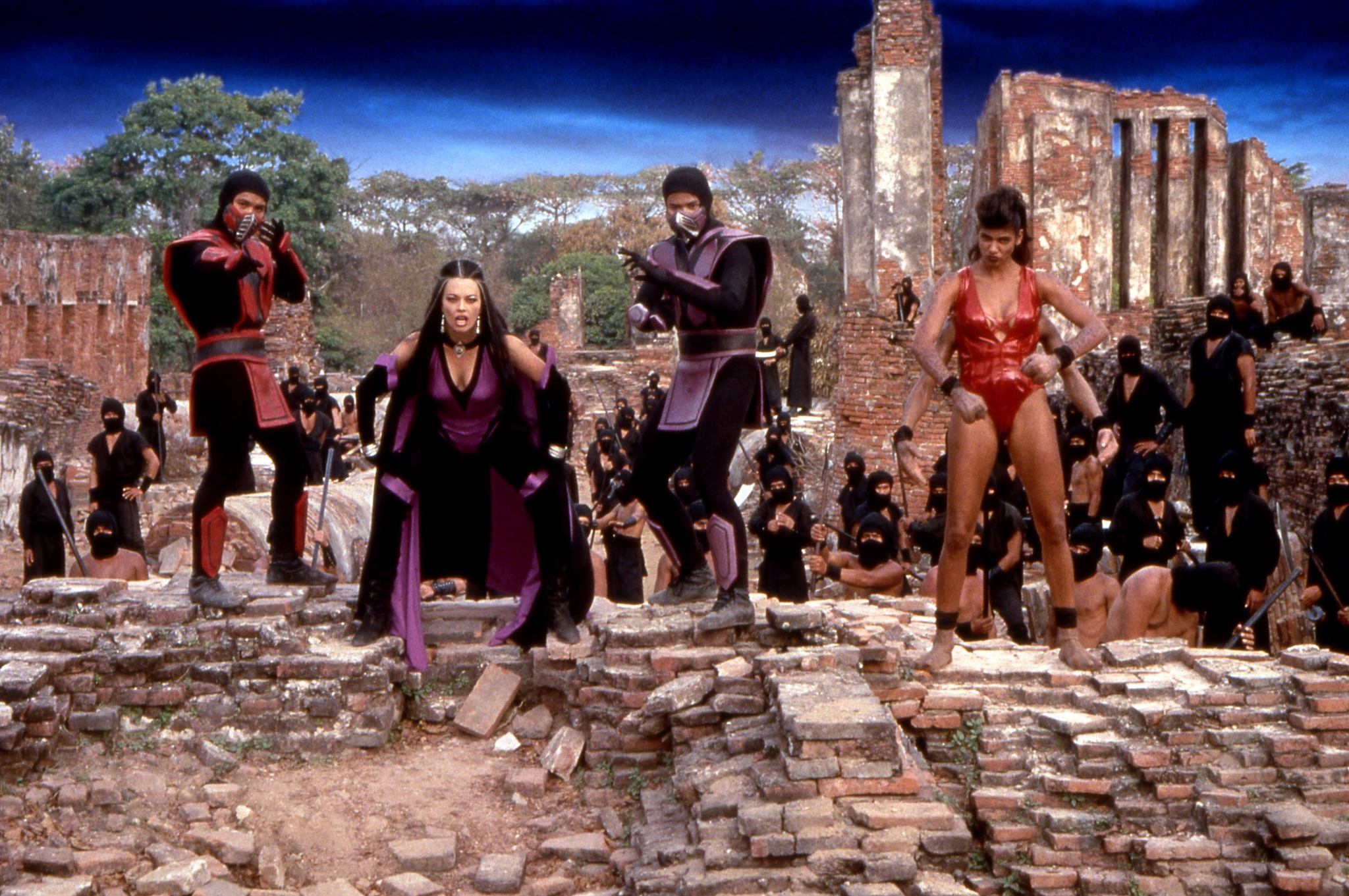 Still of Marjean Holden, John Medlen, Musetta Vander and Tyrone C. Wiggins in Mortal Kombat: Annihilation (1997)