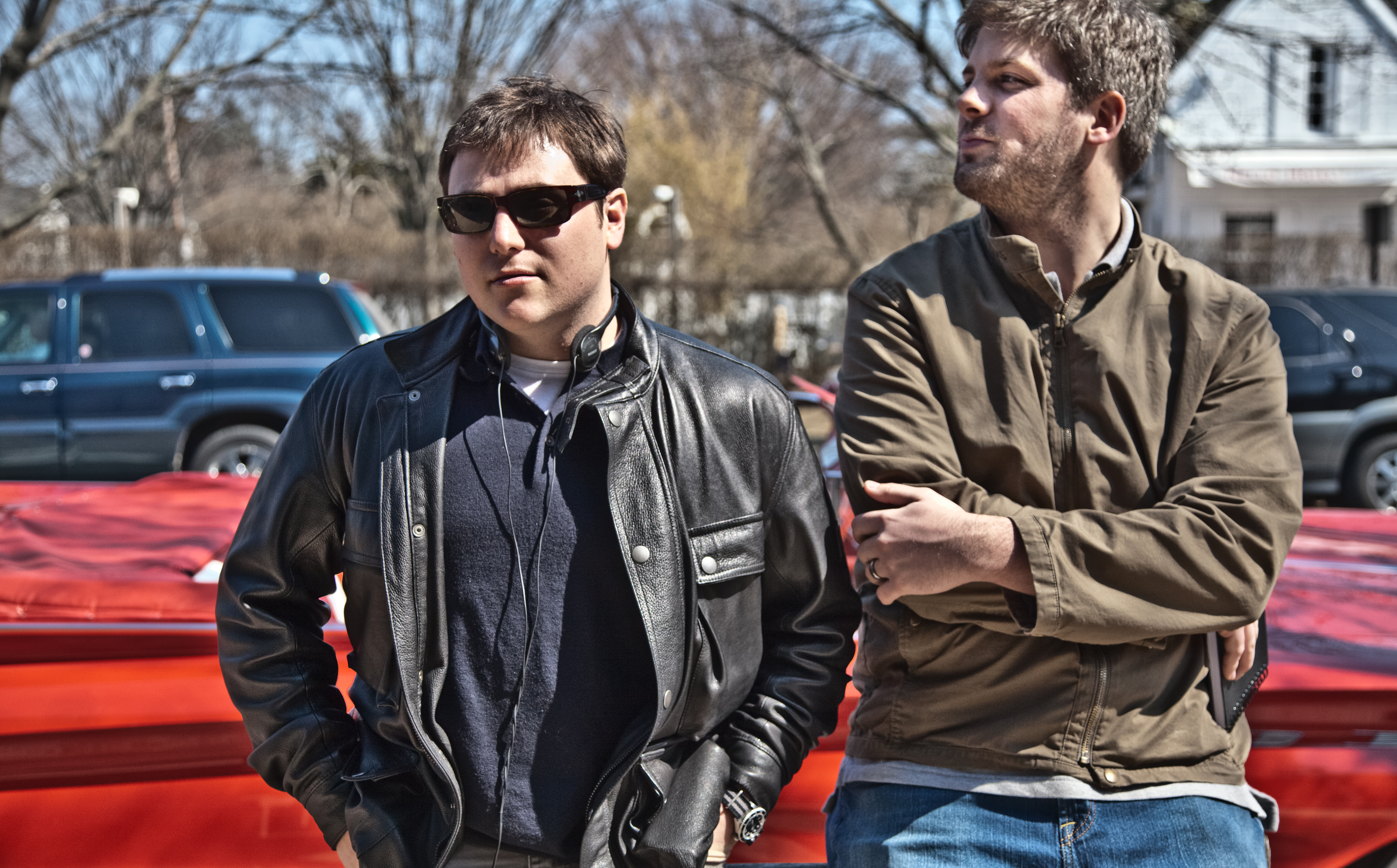 Jack Heller and Dallas Sonnier on set of ENTER NOWHERE.