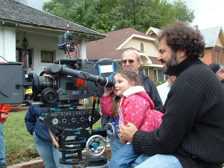 Taken on the Blind Guy set 2005. Left to right: Ashlyn Yates, James Keach and (on the Camera) Julio Macat.