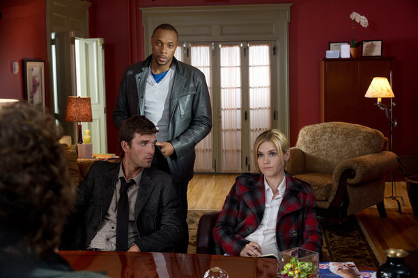 Still of Dorian Missick, Lucas Bryant and Emily Rose in Haven (2010)