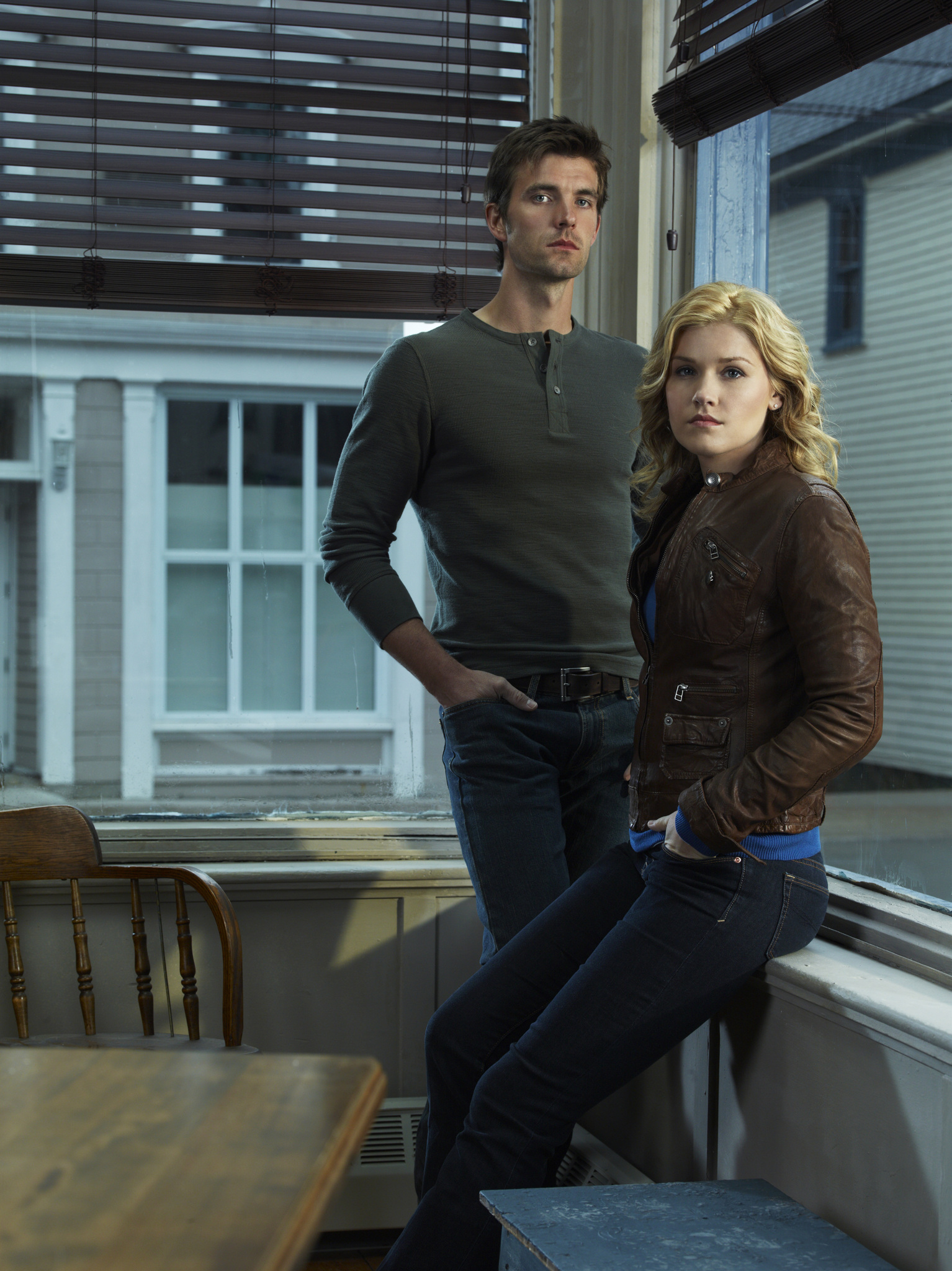 Still of Lucas Bryant and Emily Rose in Haven (2010)