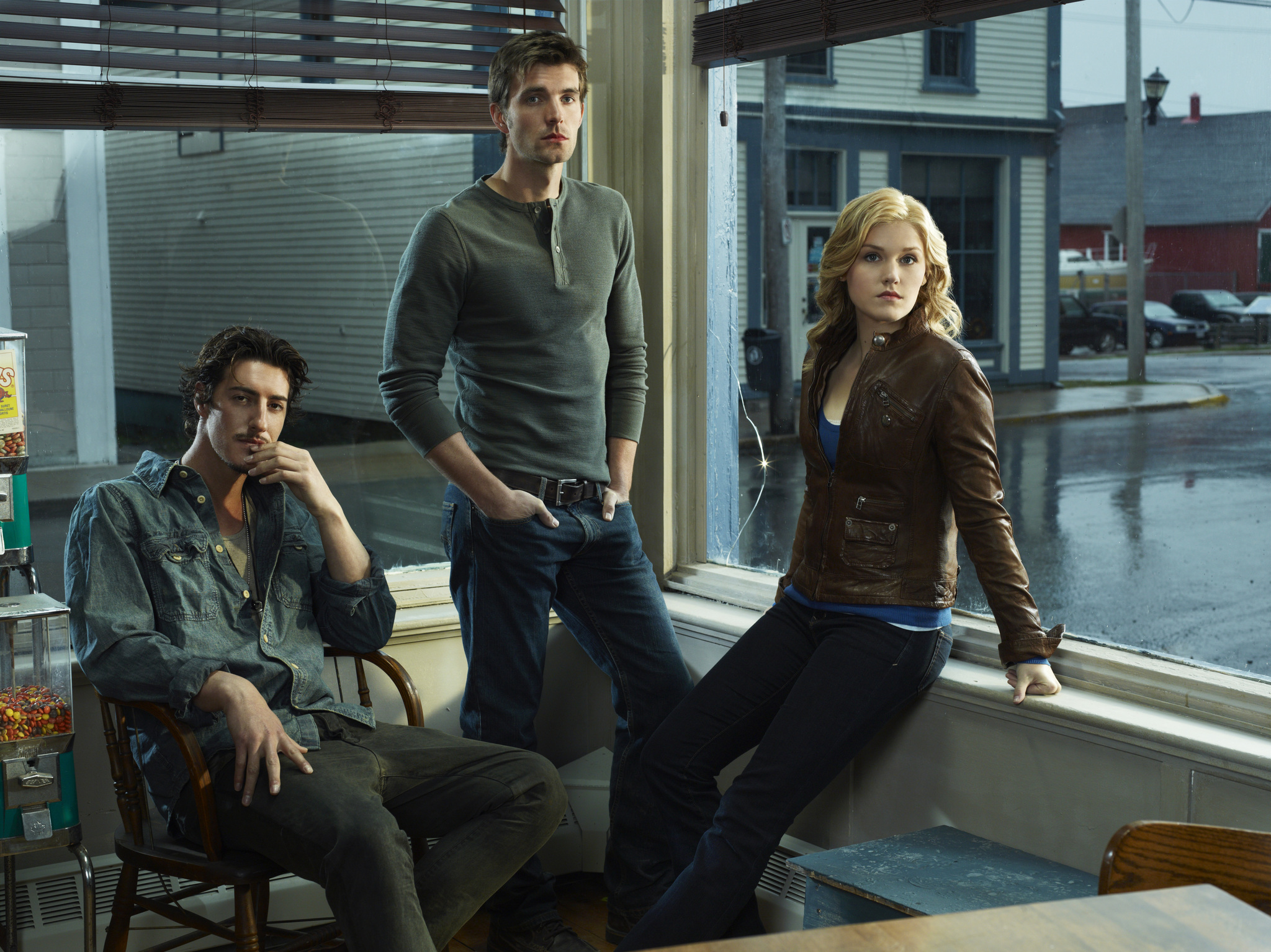 Still of Eric Balfour, Lucas Bryant and Emily Rose in Haven (2010)