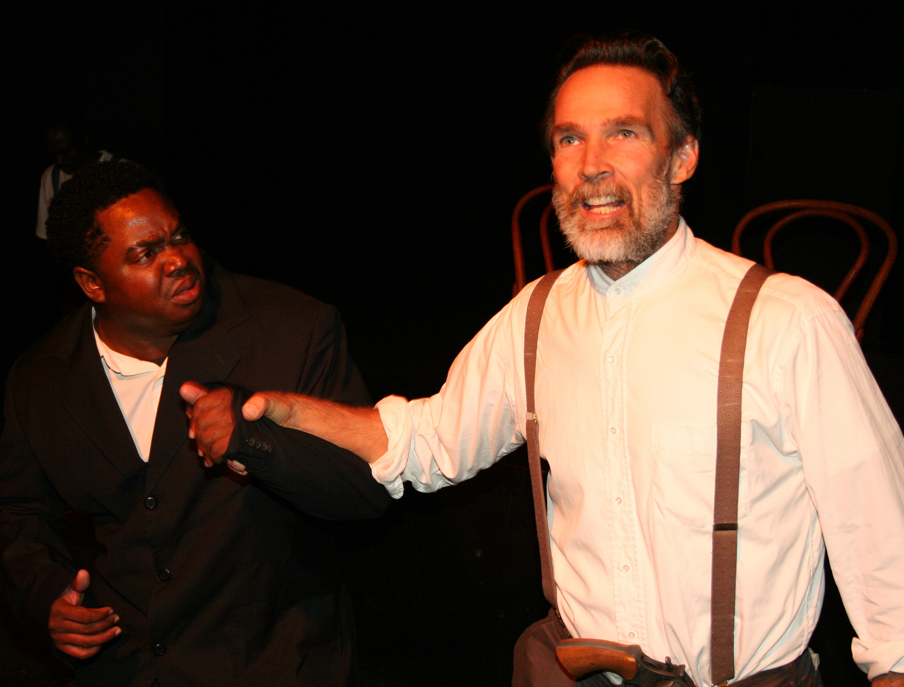 Fire breathing abolitionist John Brown, with Marcus K. White at the Stella Adler Theatre in Hollywood, performing 