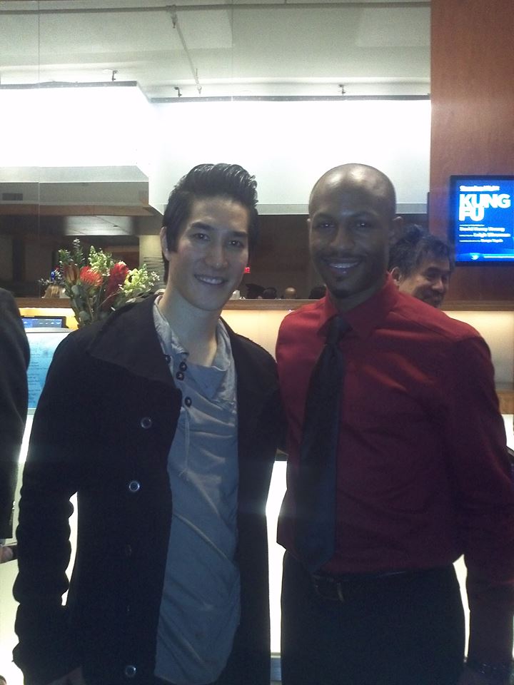 Emmanuel Brown and Cole Horibe opening night of KUNG FU at the Signature Theatre.