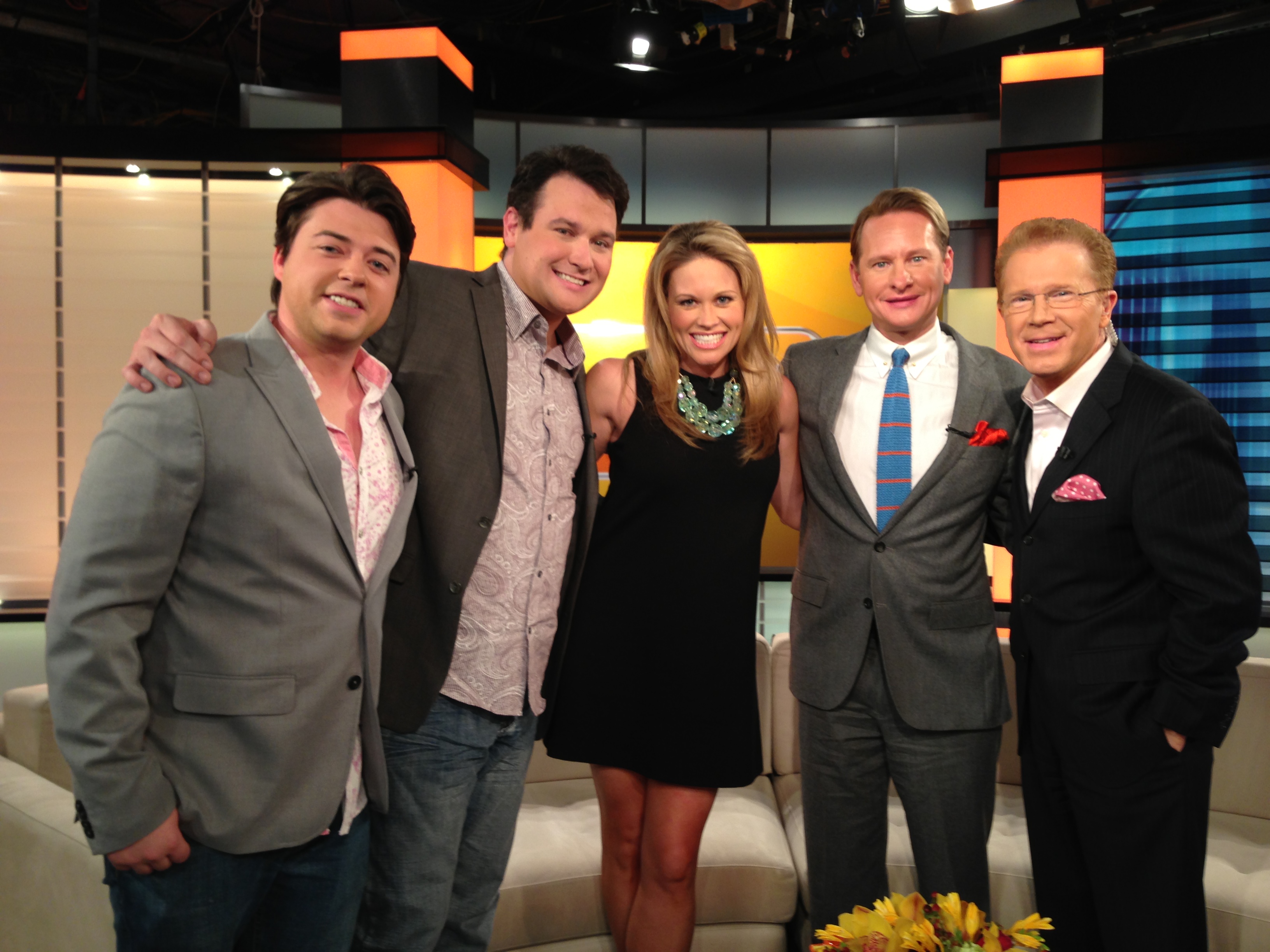 Matthew Smith with Solly Hemus and Carson Kressley on CBS's 