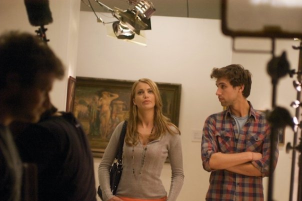 Blake Berris & Caroline Amiguet on the set of Portrait of a girl directed by David G. Stone.