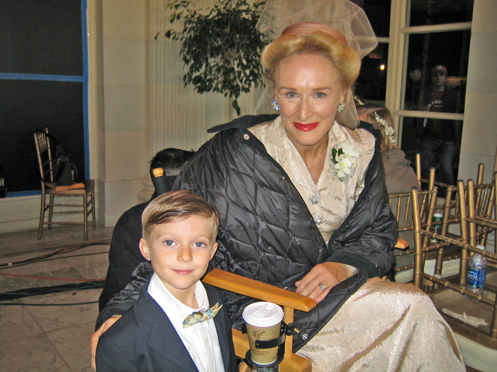 John Currie & Glenn Close on the set of 