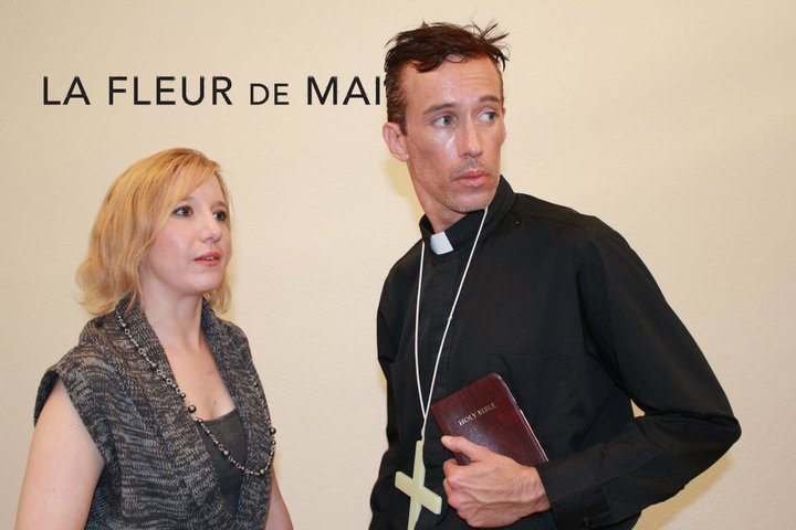 La Fleur De Mai - My character, Dr. Kathleen with Father Emmanuel
