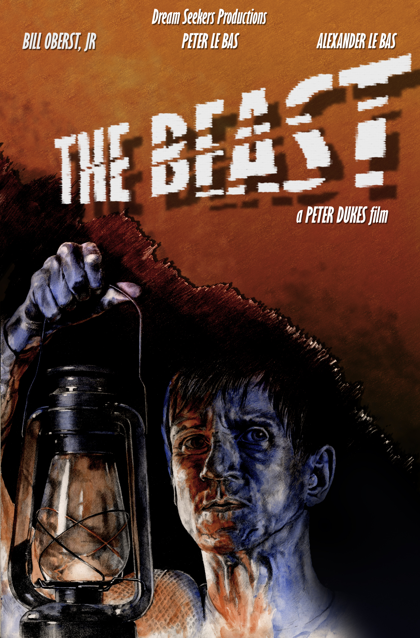 Bill Oberst Jr. poster for THE BEAST, writer/director Peter Dukes' homage to classic horror