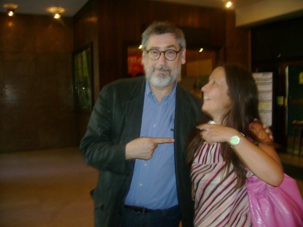 Sofia Reis with John Landis at the Film Festival Motel X, Portugal