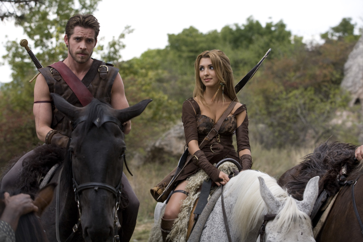 Still of Sean Maguire and India de Beaufort in Kröd Mändoon and the Flaming Sword of Fire (2009)