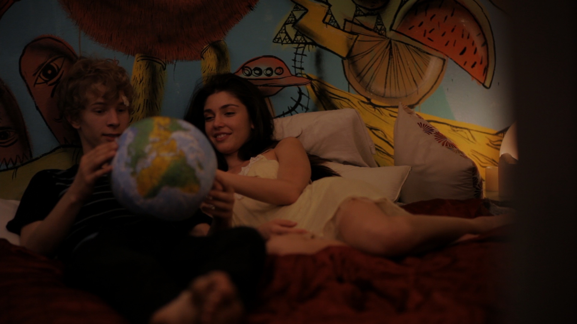 Still of Parker Croft and Emilia Ares Zoryan in Falling Overnight (2011)