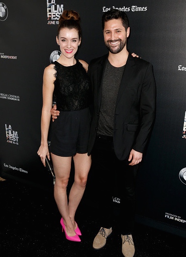 Ashlynn Yennie and Michael Mattera attend the premier of Flock of Dudes at the LA Film Festival 2015
