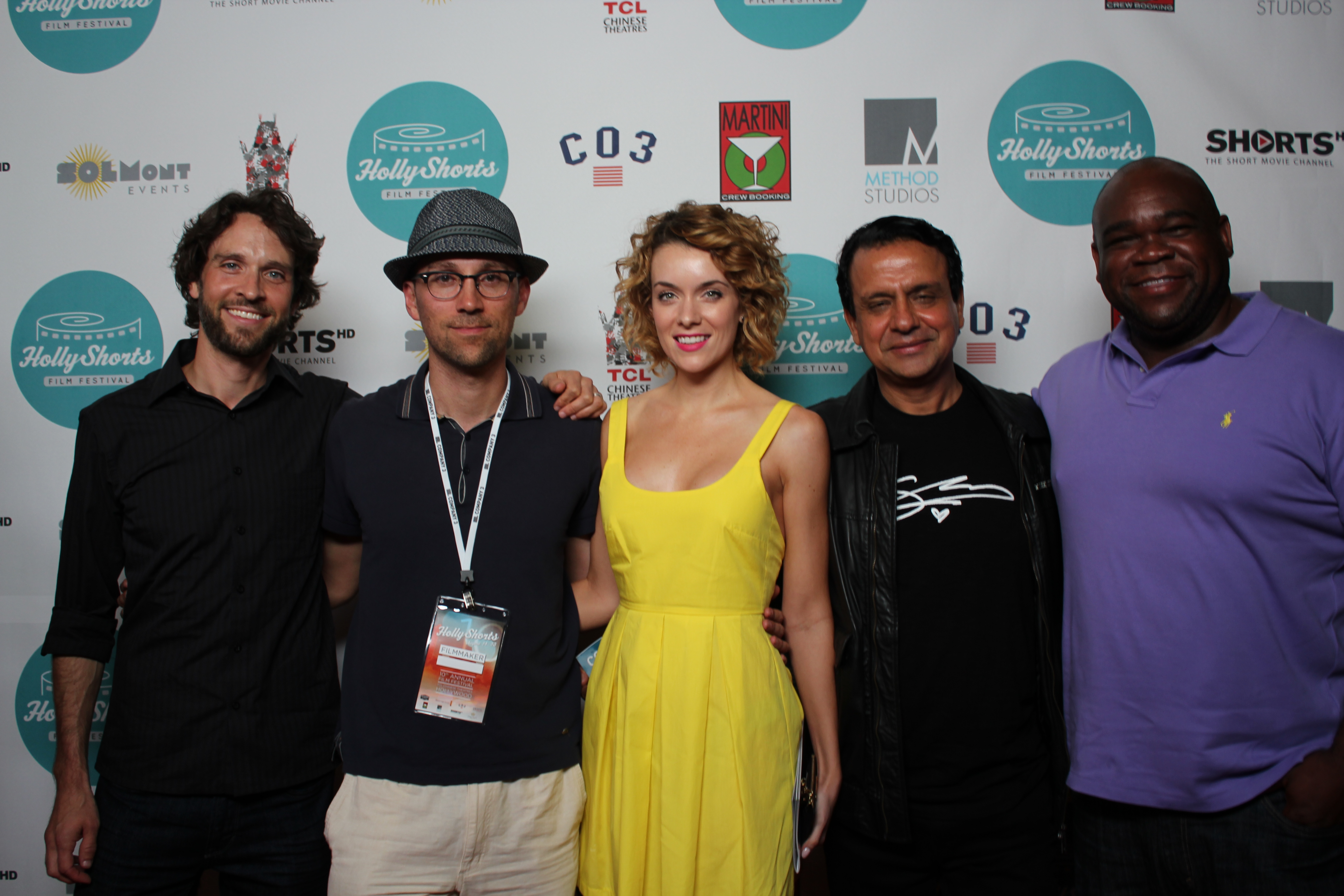 'Market Hours' Director Jon Goldman with cast at the HollyShorts Film Festival 2014