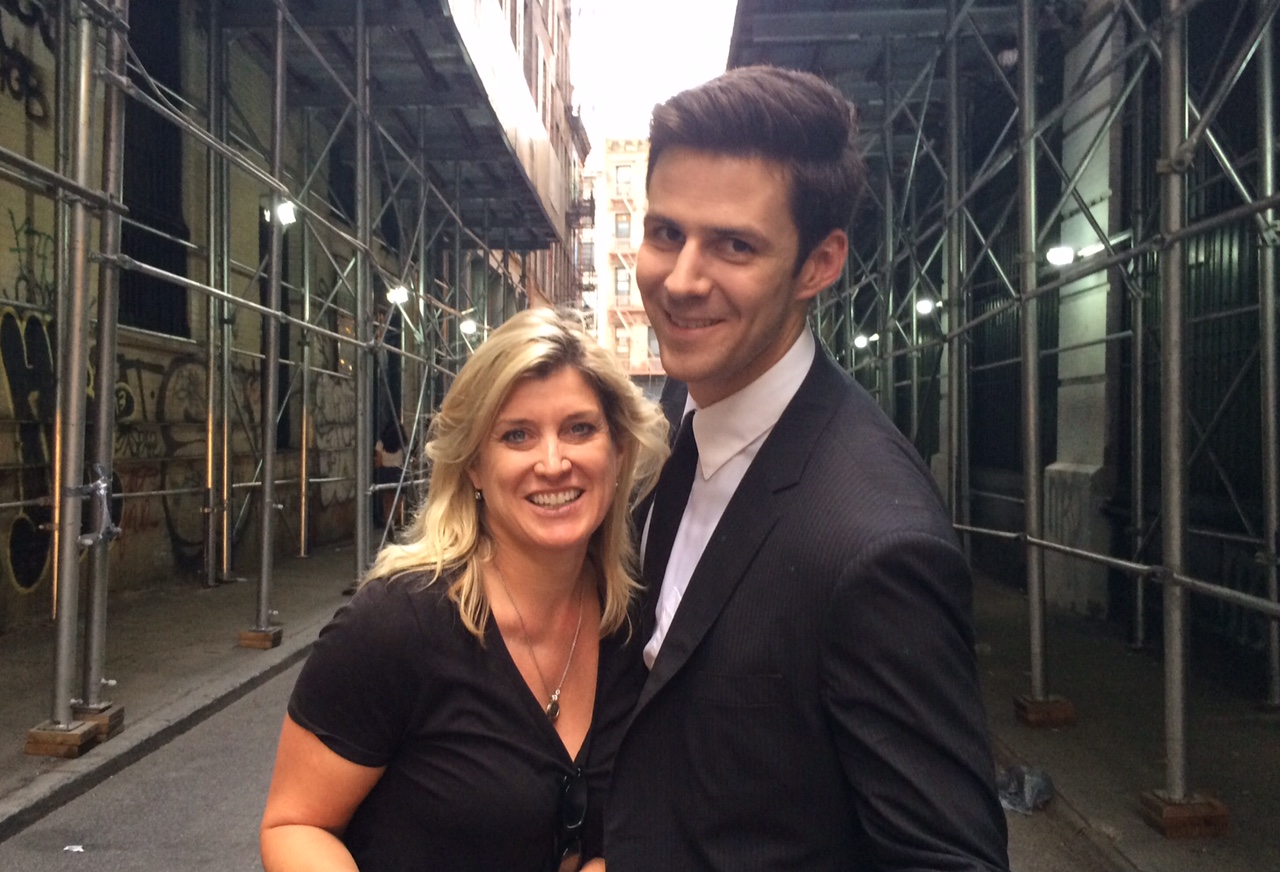 On set in New York City, with Actor, Bret Lada, shooting