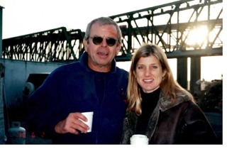 Fiona Mackenzie, Producer, On Set with Bill Devane (Miracle on the Mountain) Vancouver, Canada. 2000