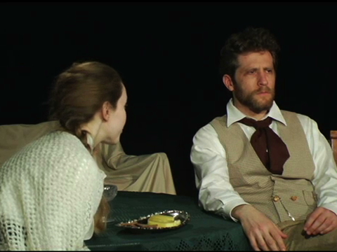 Still of Aylam Orian as Dr. Astrov in the play Uncle Vanya, New York