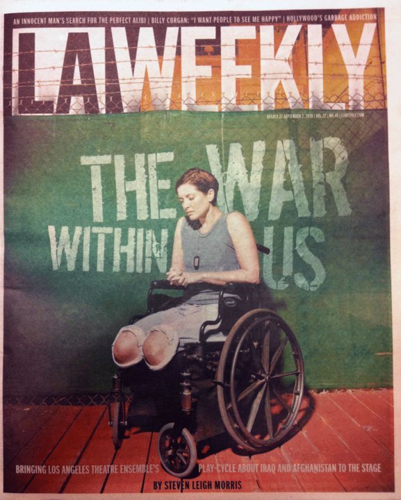 LA Weekly Cover for Wounded: Part 1 of The War Cycle by Tom Burmester (**Please note: Paige DOES have legs**)