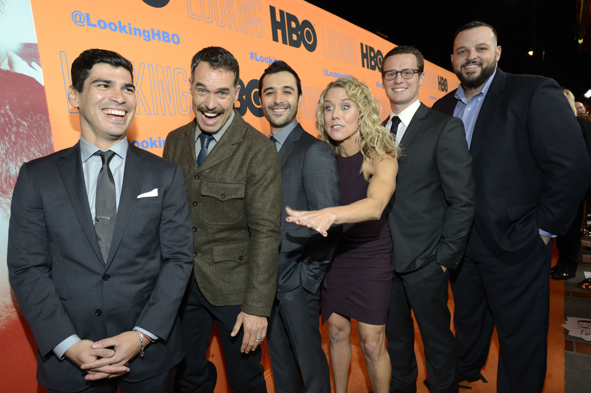 Murray Bartlett, Daniel Franzese, Lauren Weedman, Jonathan Groff, Raul Castillo and Frankie J. Alvarez at event of Looking (2014)