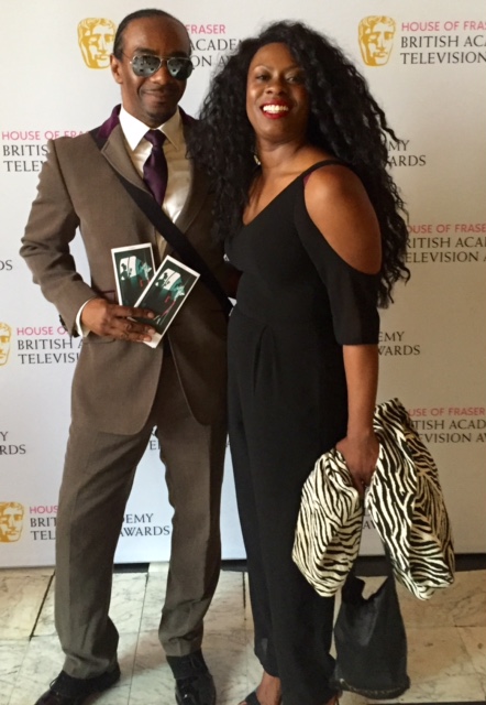 Bafta TV Awards 2015 Yemi Adenle & Wife Antoinette Peters - Adenle