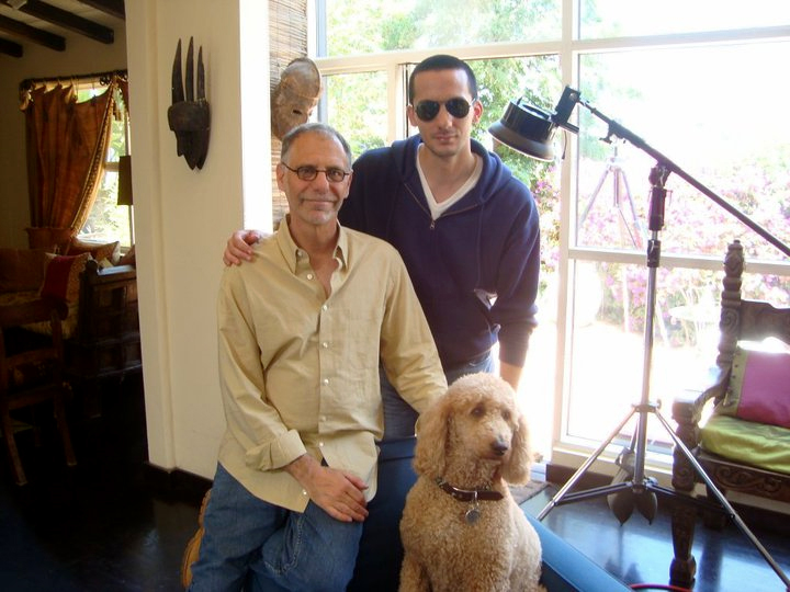 George Tounas with photographer Alan Weissman in Hollywood, Los Angeles (2010)