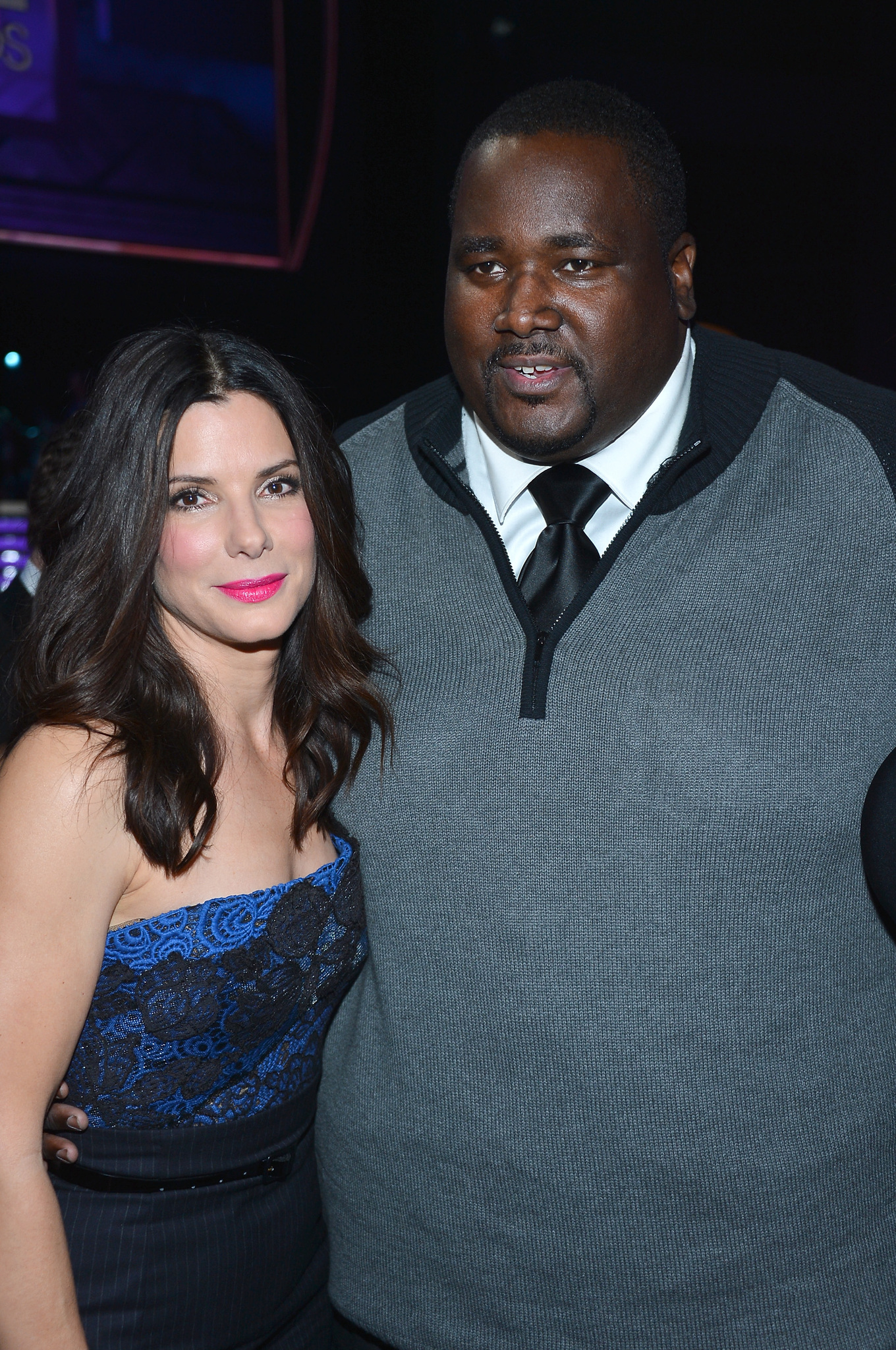 Sandra Bullock and Quinton Aaron at event of The 39th Annual People's Choice Awards (2013)