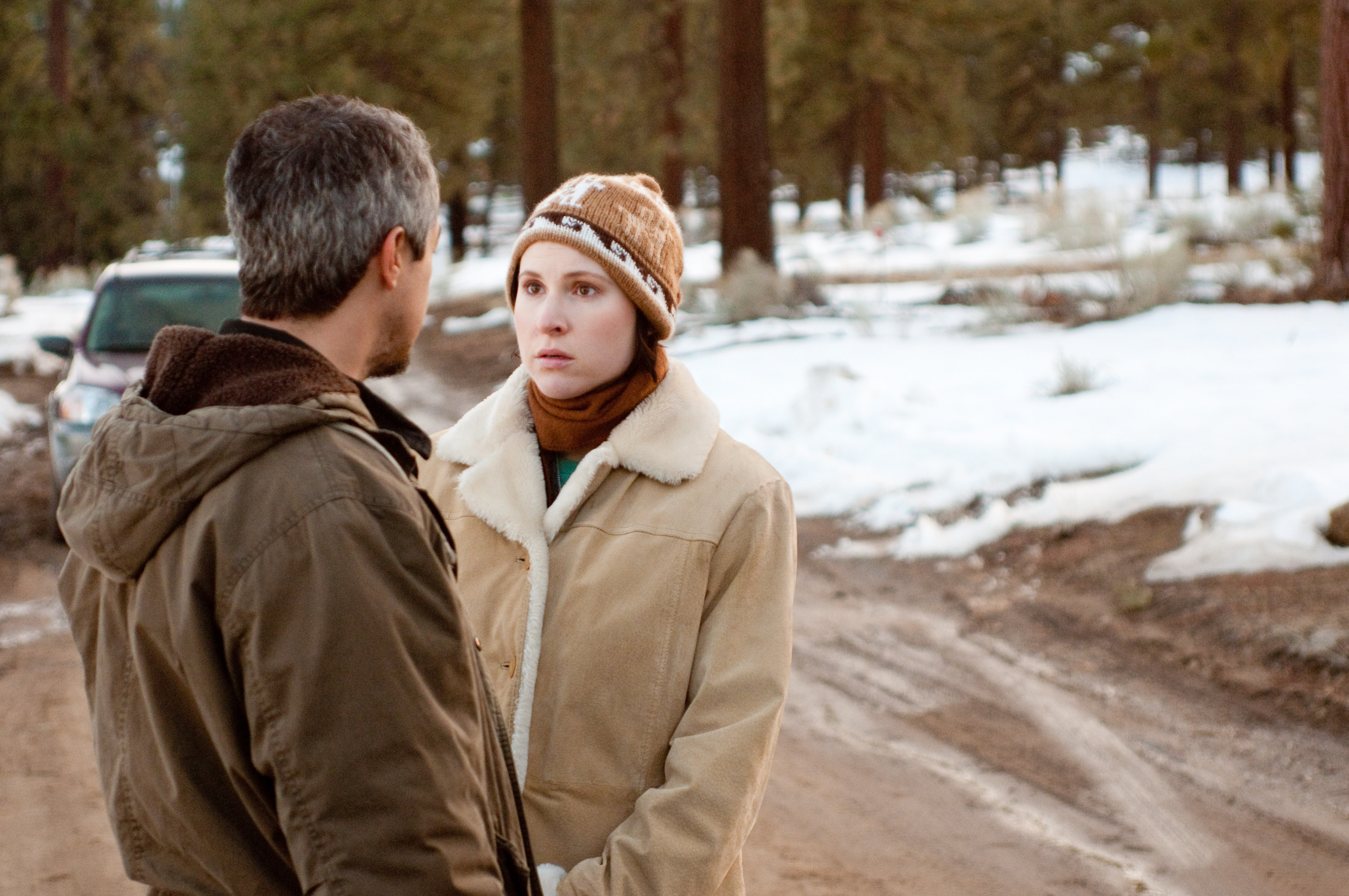 Leslie Connelly as Zoe and Julian Scott Urena as Julian in 