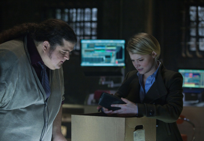 Still of Jorge Garcia and Sarah Jones in Alcatraz (2012)