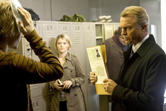 Still of Sam Neill and Sarah Jones in Alcatraz (2012)