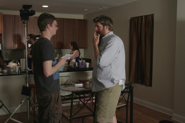 On the set of NATE & MARGARET with Co-writer/Director, Nathan Adloff.