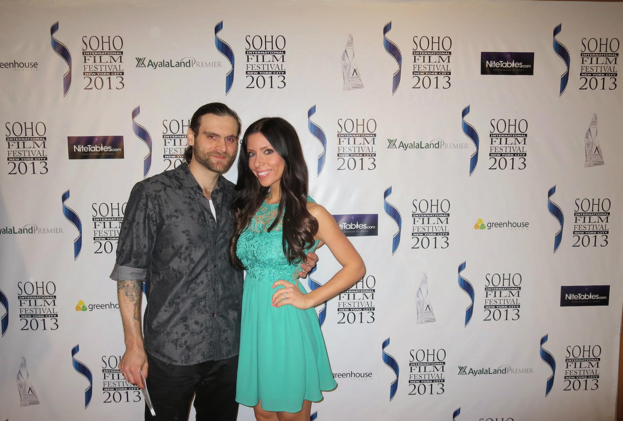 Harry Azano and Jennifer Gargano at the Soho International Film Festival.