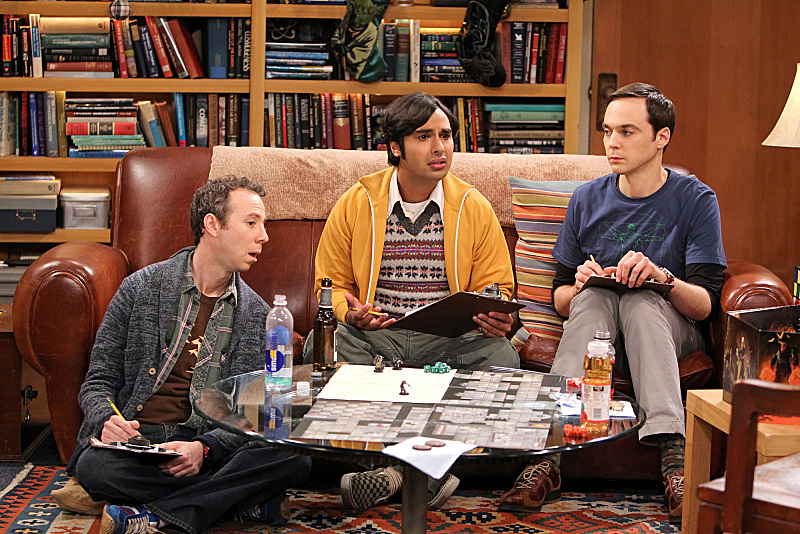 Still of Kevin Sussman, Jim Parsons and Kunal Nayyar in Didziojo sprogimo teorija (2007)