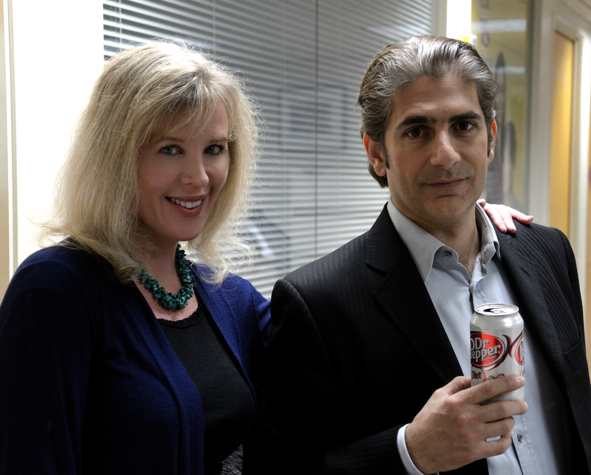 Irene Rubaum-Keller with Michael Imperioli on the set of 