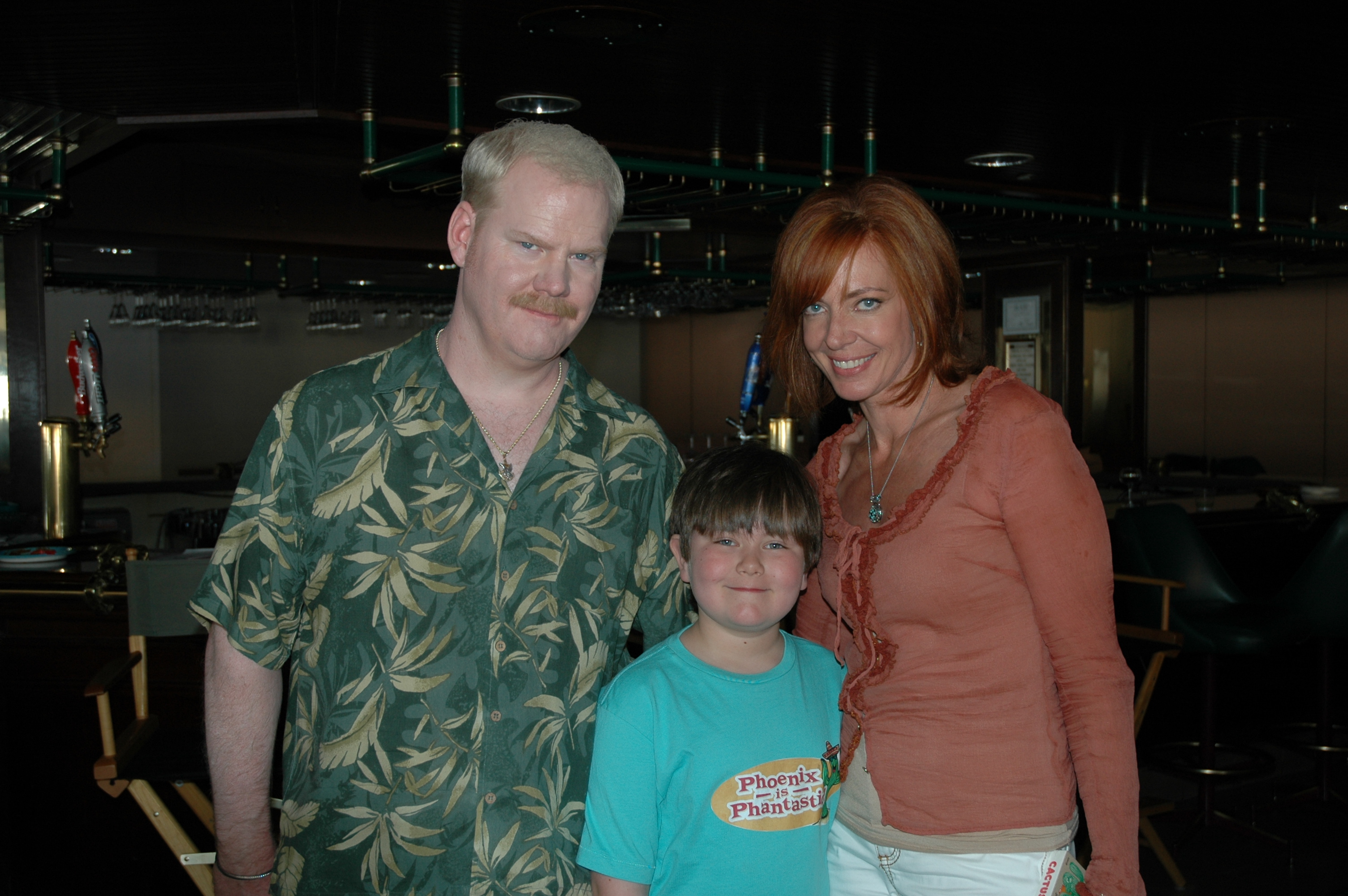 Jim Gaffigan, Conor Carroll, and Allison Janney, from 