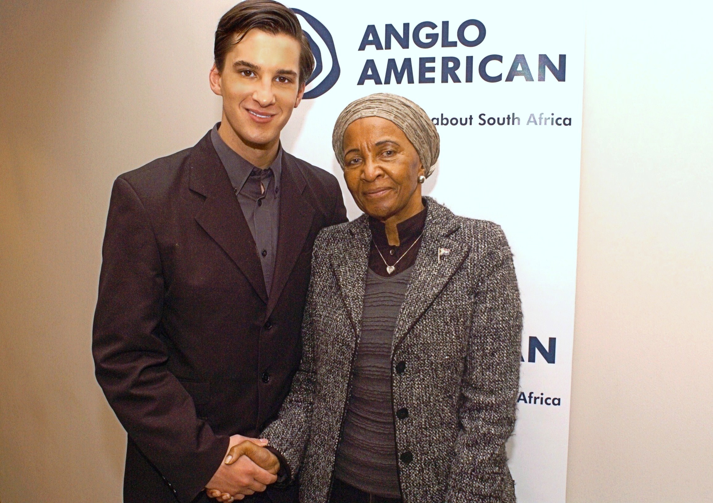 Former South African First Lady Zanele Mbeki and Traverse Le Goff at the South African Business Awards.