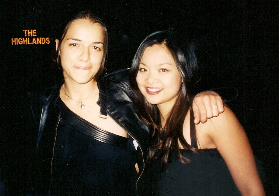 Maple Navarro and Michelle Rodriguez at the Identity Premiere.