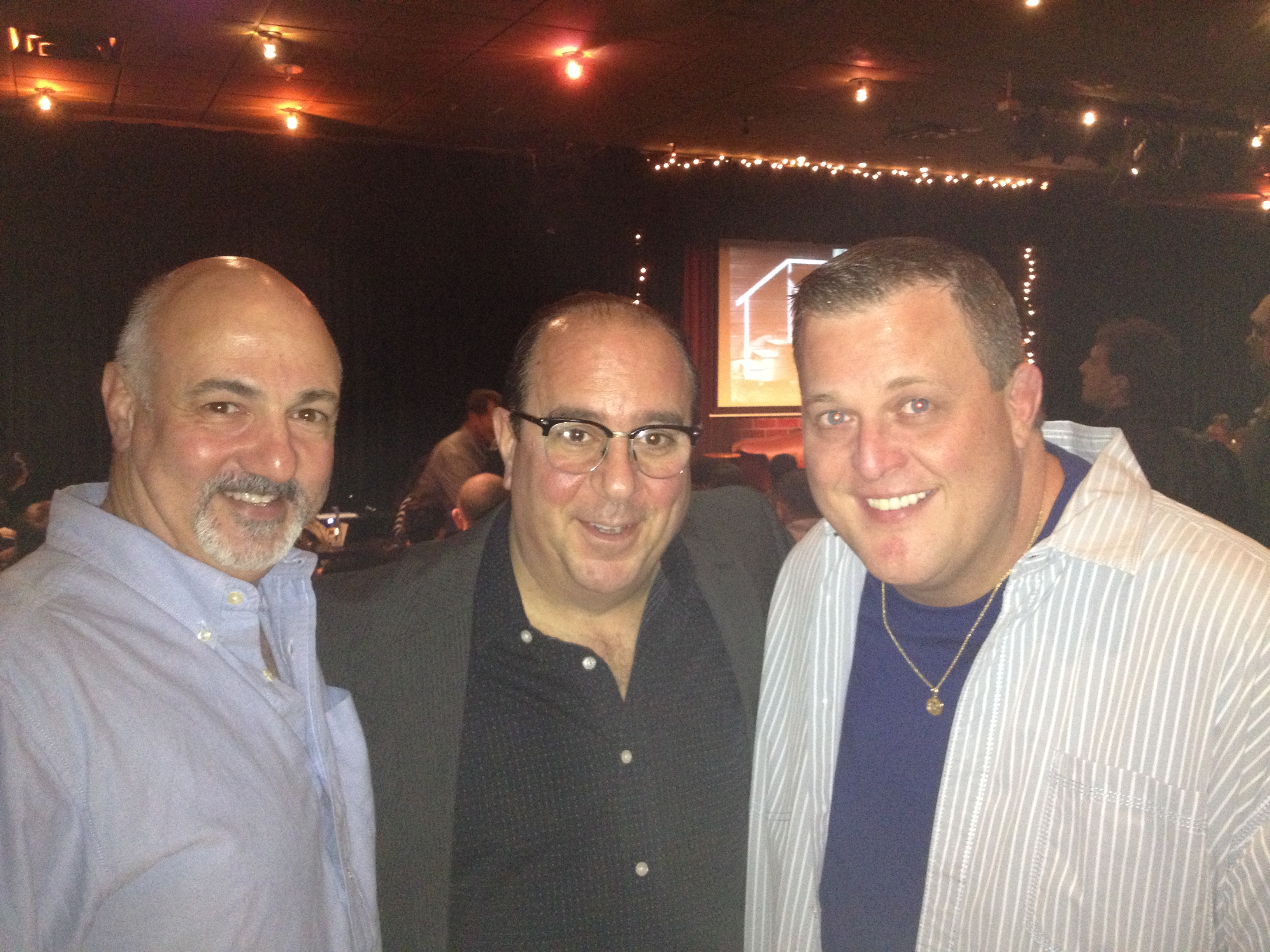 Joseph Callari with Louis Mustillo and Billy Gardell of 