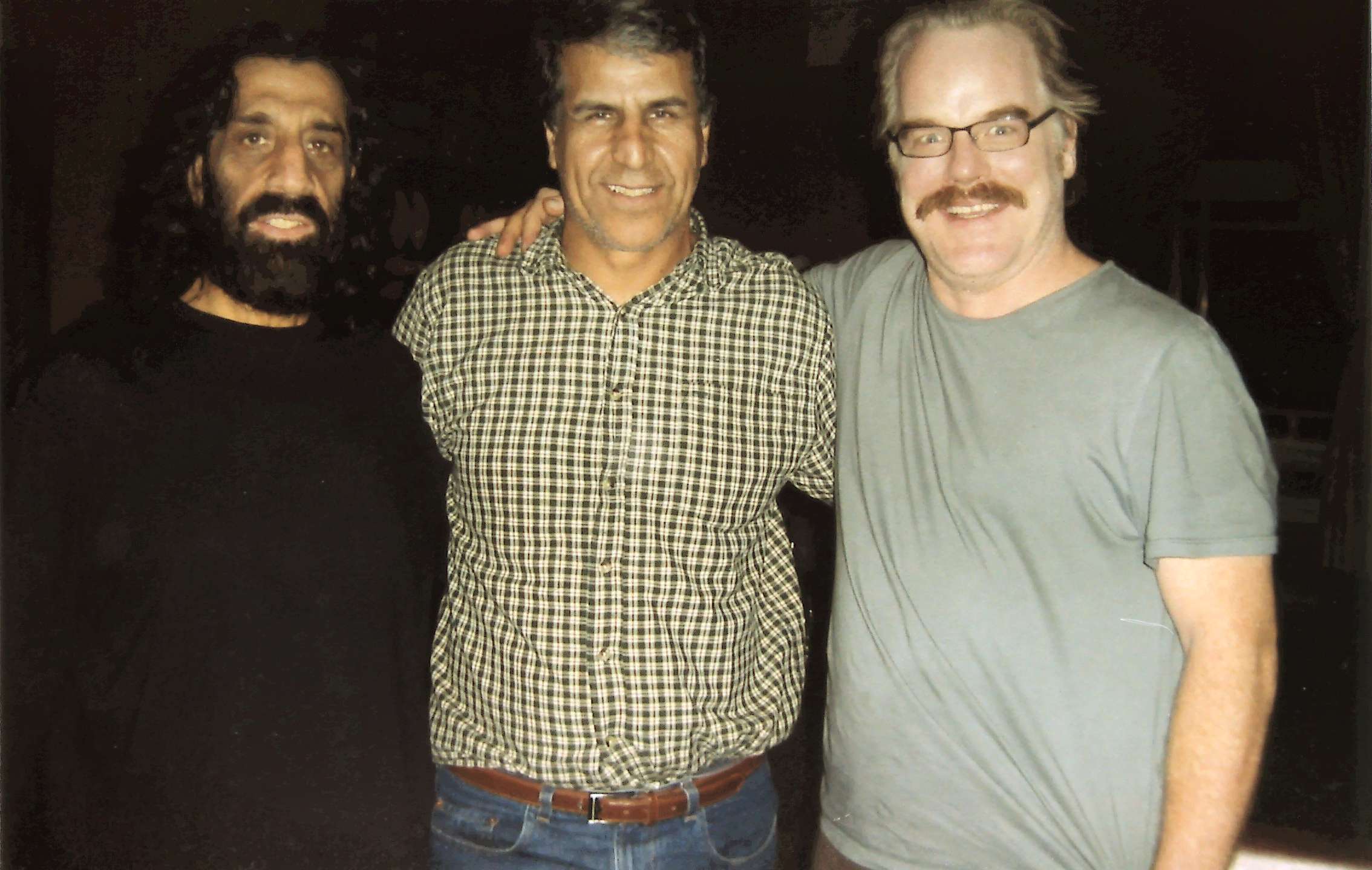 Enayat With Salam Sangi and Philip Seymour Hoffman