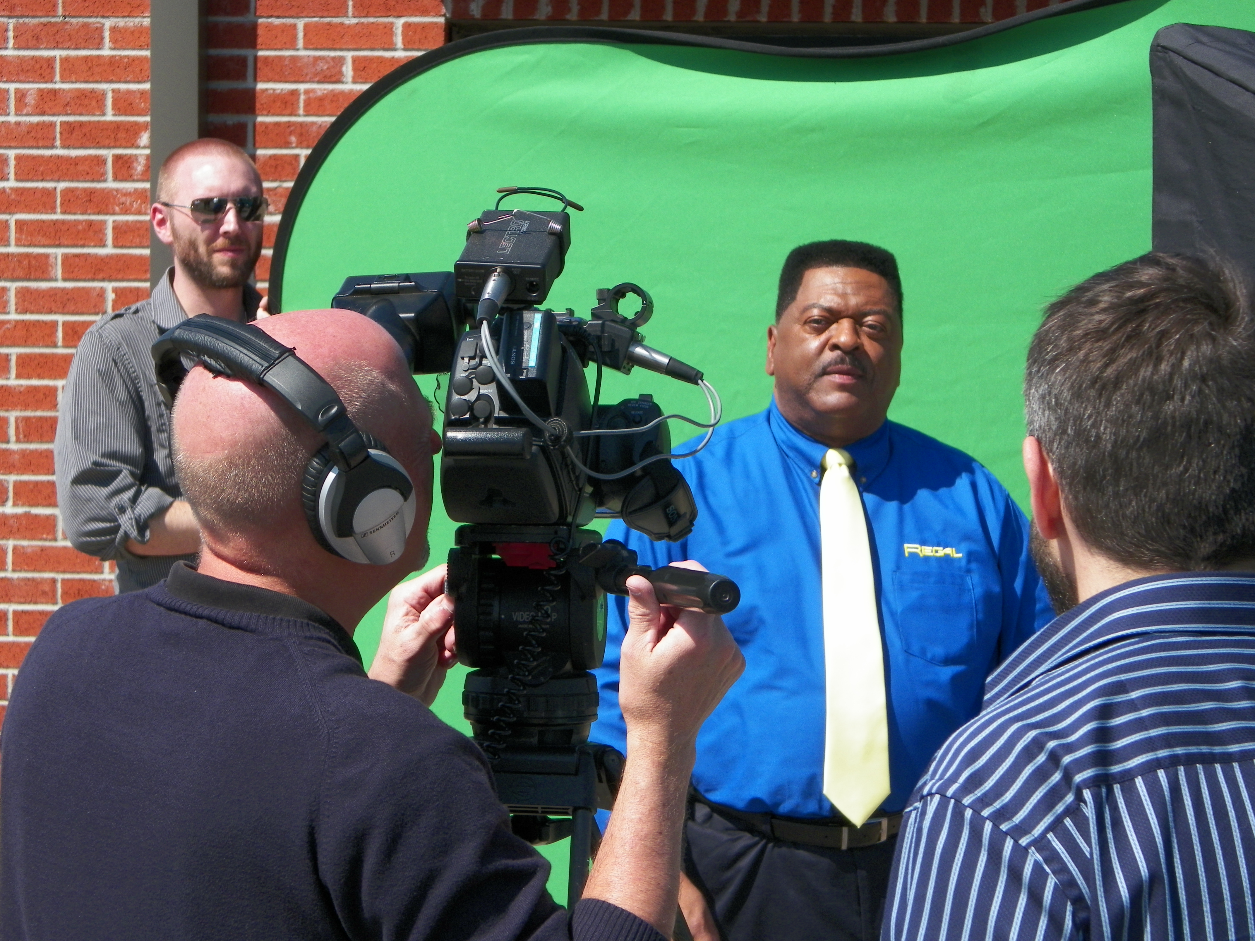 Sammy Stephens on location in Tulsa Oklahoma created a TV commercial for regal car sales and credit April 2014