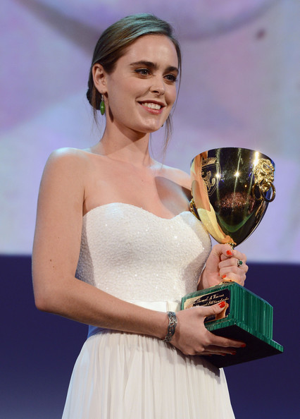 Hadas Yaron wins the Coppa Volpi award for best actress for the film Lemale Et Ha'Chalal during the Award Ceremony at the 69th Venice Film Festival at the Palazzo del Cinema on September 8, 2012 in Venice, Italy.