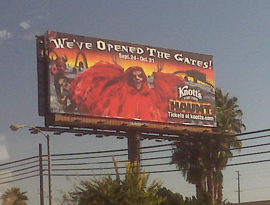 Knotts Berry Farm Haunt Billboard (as the Devil)