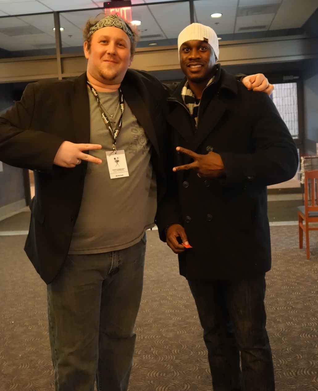 Actor/Writer/Director - James McDougall and Actor Michael A. Amos at the 2014 Toronto International Short Film Fest
