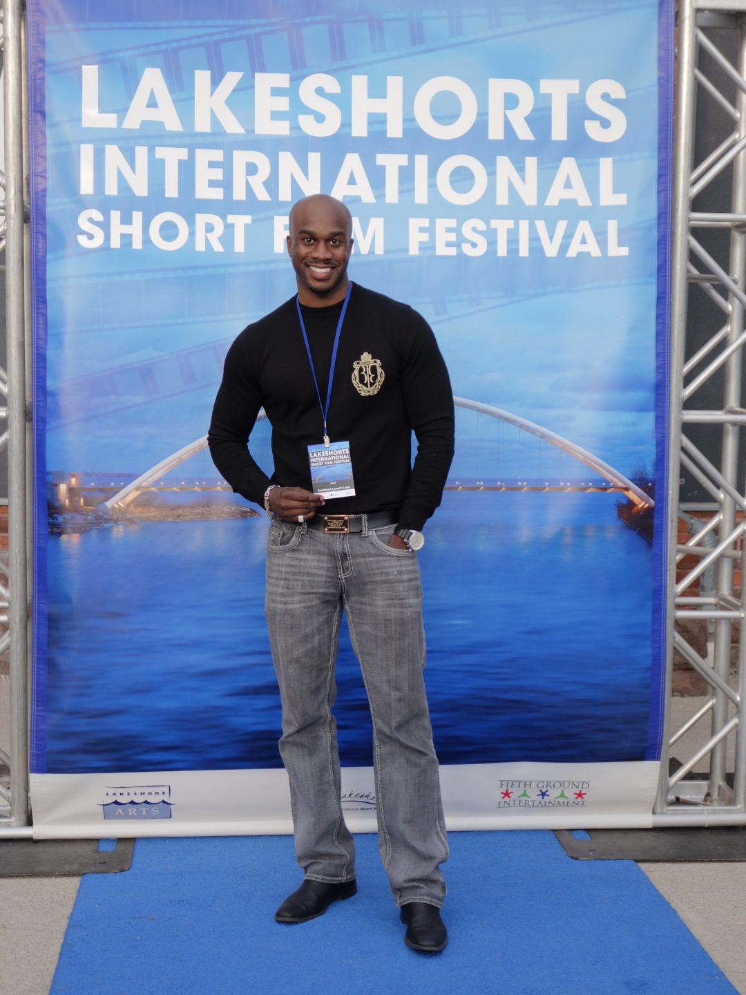 Michael A. Amos at the Lakeshorts International Film Festival