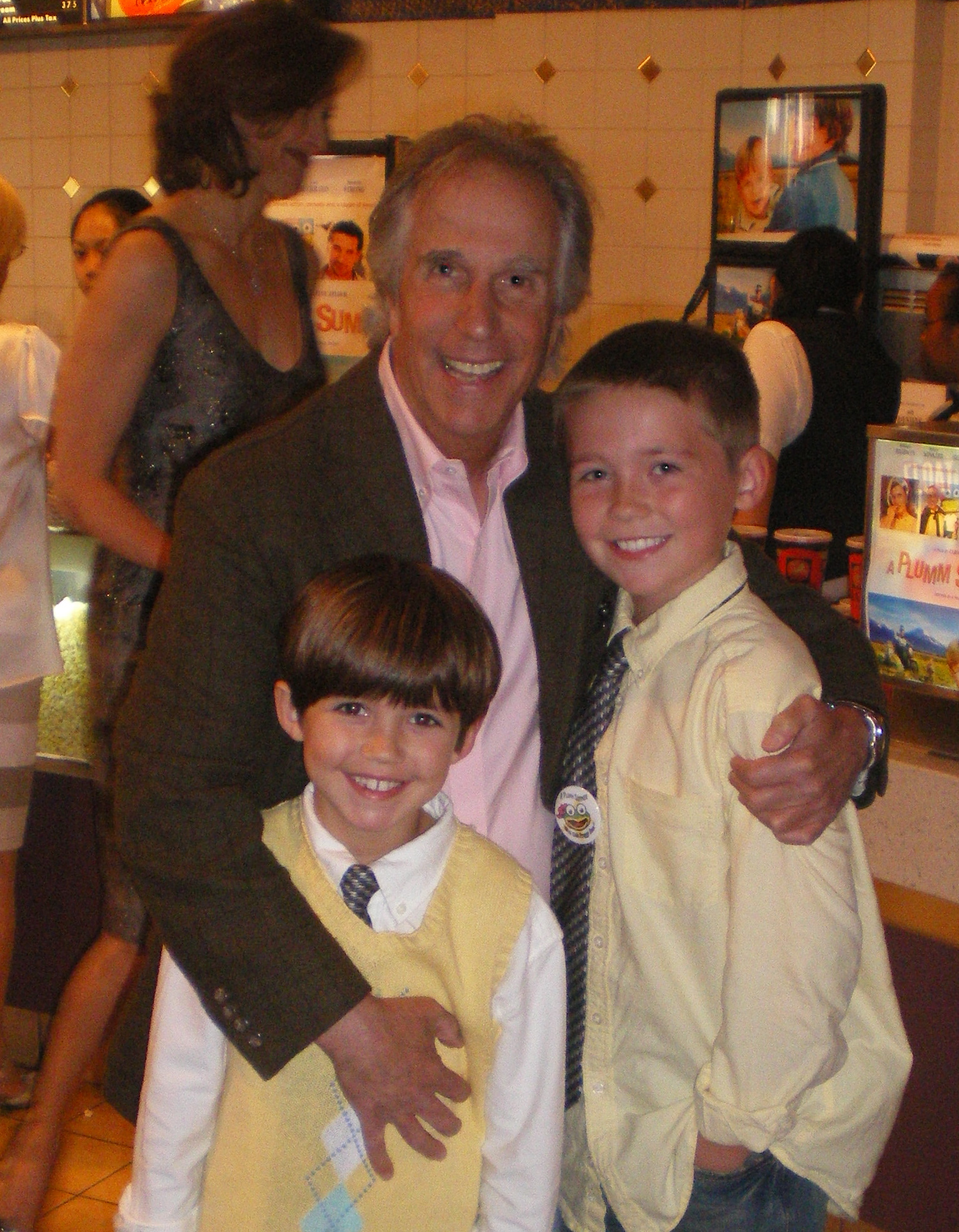Actors Henry Winkler, Preston Bailey and Brennan Bailey arrive at the premiere of 