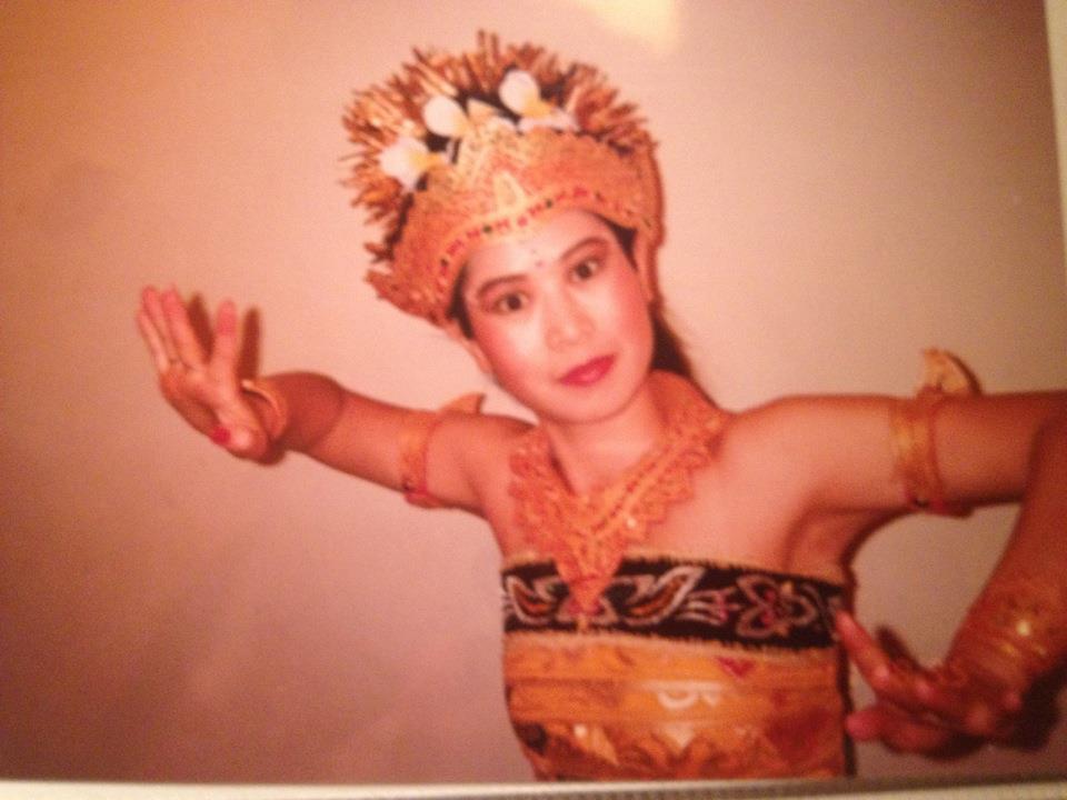 As Trijata in Balinese Kecak, Dec. 1995. on Stage.