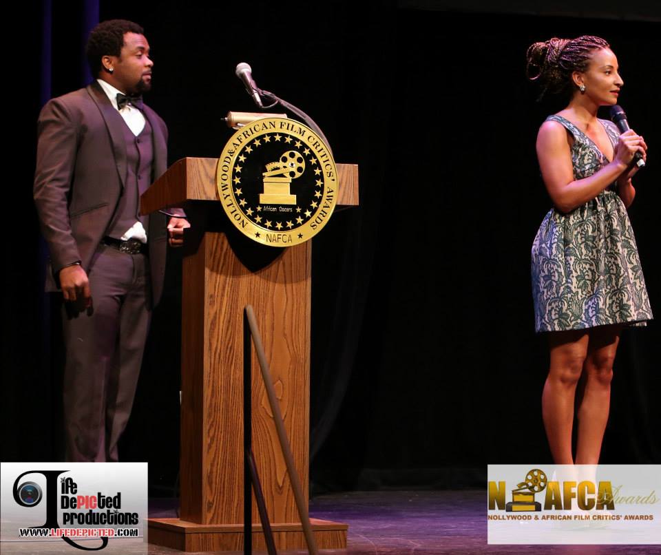 Syr Law presenting at the 2013 Nollywood & African Film Critics Awards (NAFCA)
